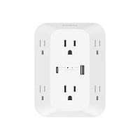 Belkin 8 Outlet Surge Protector Wall Charger with USB-C and USB-A ports - 1680 Joules