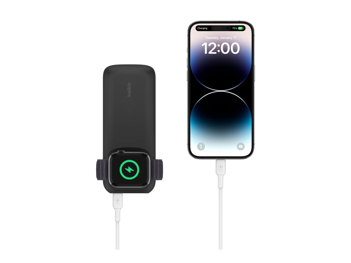 Belkin BoostCharge Pro wireless power bank - magnetic, 24 pin USB-C - 20  Watt