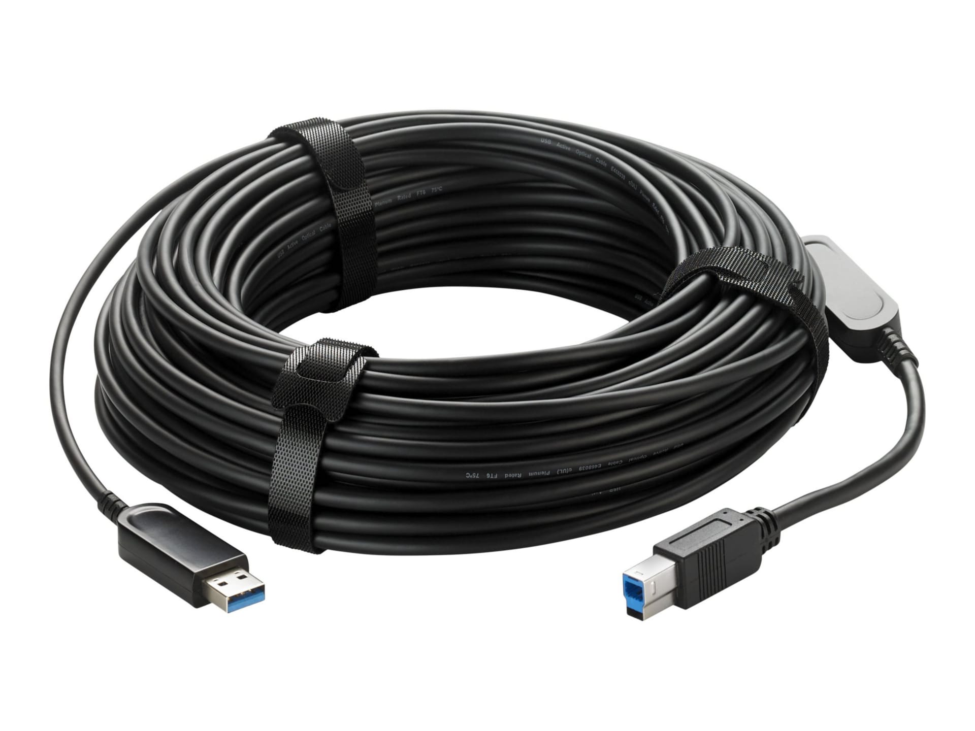 Vaddio 98ft USB 3.2 B to USB A Cable - USB 3.2 Gen 2 to USB A - Active Optical Cable - Plenum Rated - Black - USB cable