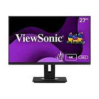 ViewSonic VG2756-4K 27 Inch IPS 4K Docking Monitor with Integrated USB C 3.2, RJ45, HDMI, Display Port and 40 Degree