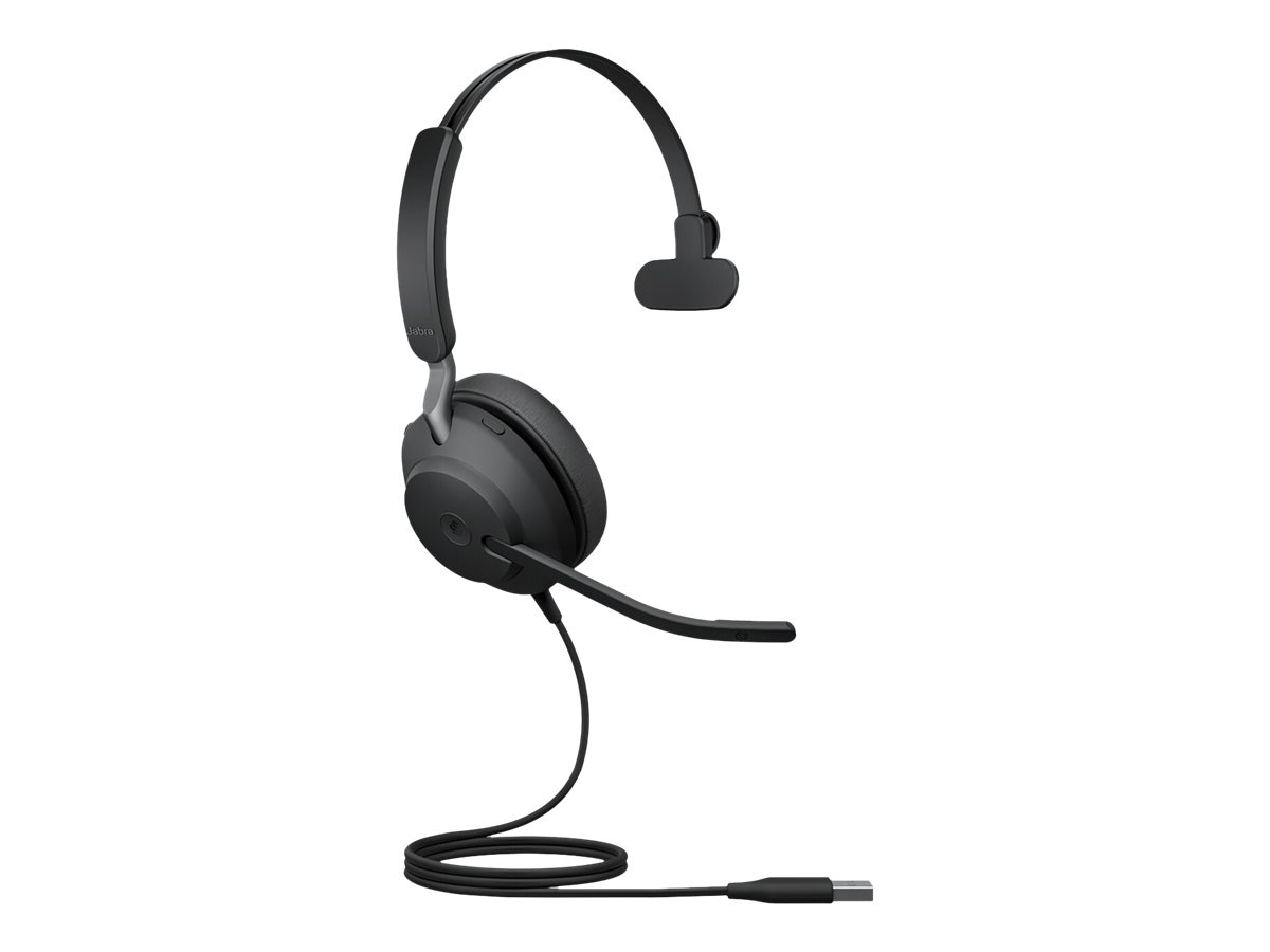 Jabra Evolve2 40 SE MS Mono - headset - 24189-899-999 - Wired Headsets