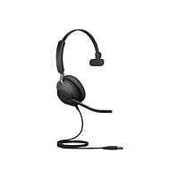 Jabra Evolve2 40 SE MS Mono - headset - 24189-899-999 - Wired Headsets