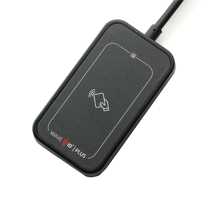 RF IDeas WAVE ID Plus Mini V3 iClass ID/SE/SEOS USB Keystroke Reader with 6