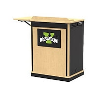 Spectrum Media Manager Series Compact - lectern - rectangular - graphite talc with black edge band
