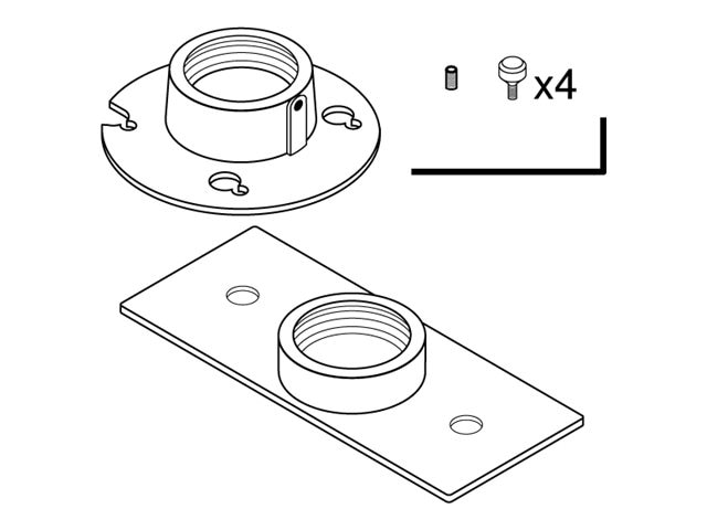 Shure A900-PM - pole mount kit for ceiling array microphone