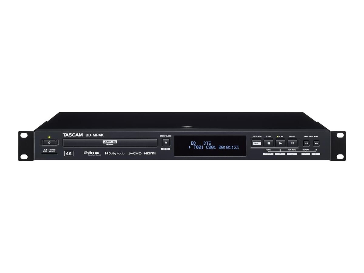 TASCAM BD-MP4K Professional-grade 4K UHD Blu-ray Player with SD and USB Pla