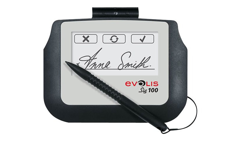 Evolis Signature Sig100 - terminal de signature - USB - avec 1 licence de signoSign/2 pour un usage illimité sur 1 poste de travail