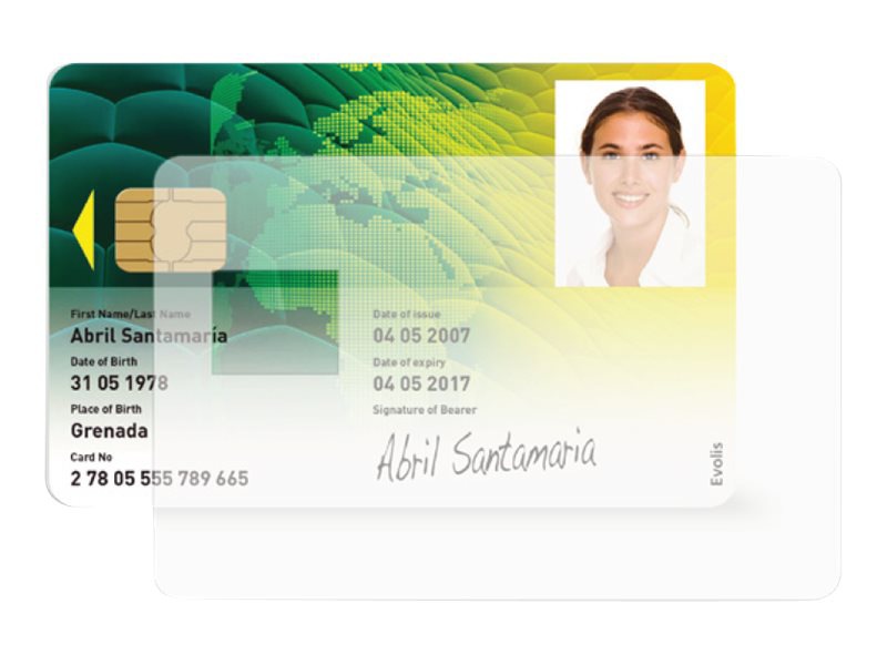 Evolis Clear Smart cut Patch - lamination film for full card with smart card window