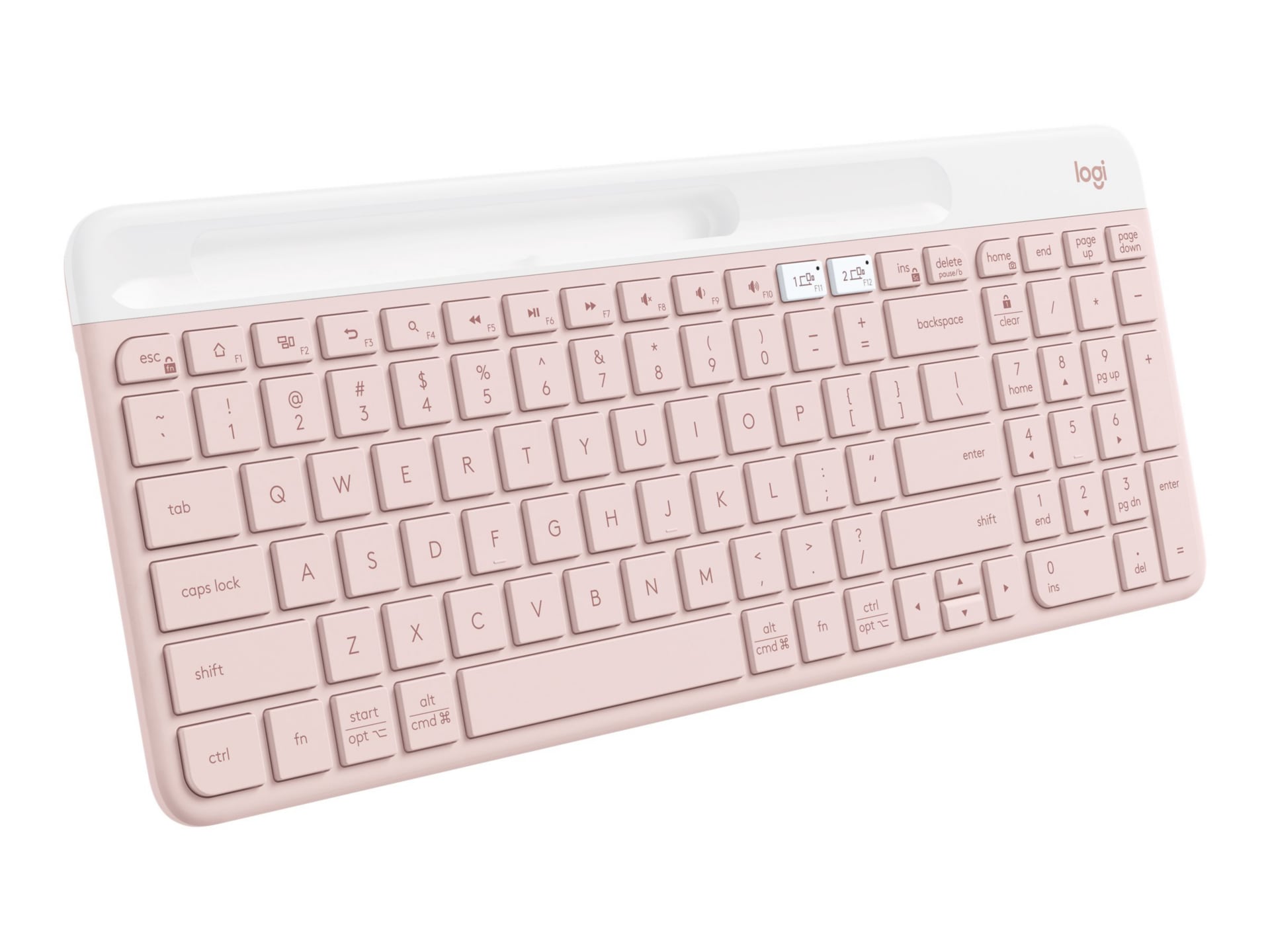 Logitech Slim Multi-Device Wireless Keyboard K585 - Rose - keyboard - with phone stand - rose