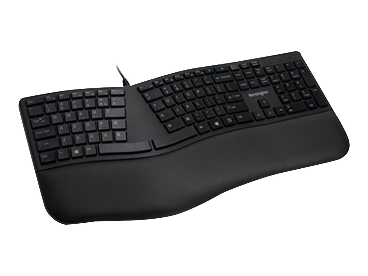 Kensington Pro Fit Ergo Wired Keyboard - clavier - US - noir Périphérique d'entrée