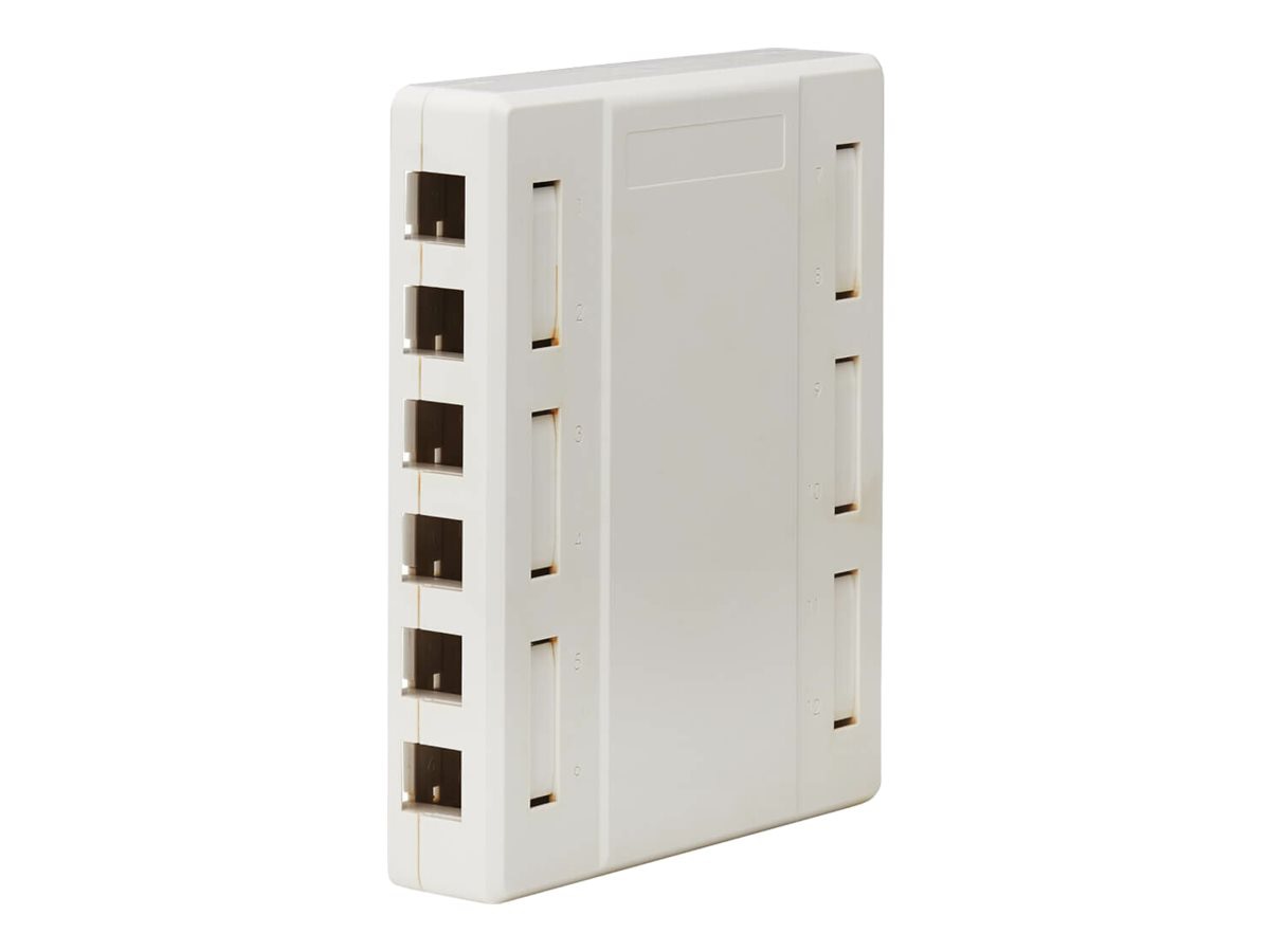 Eaton Tripp Lite Series Surface-Mount Box for Keystone Jacks - 12 Ports, Wh