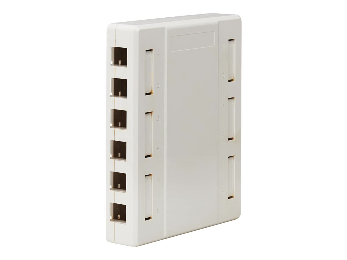 Tripp Lite Surface-Mount Box for Keystone Jacks 12 Ports, White