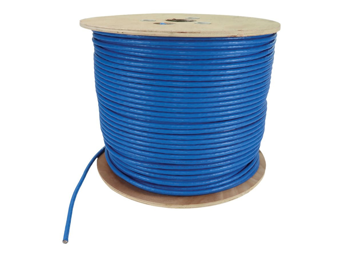Tripp Lite Cat8 Bulk Ethernet Cable 25G/40G Solid Core S/FTP CMR Blue 1000ft