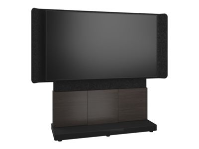 Middle Atlantic Forum Series Free-Standing 66in Single Display Stand - 3-Bay - For Displays 70-75in - Dark Finish