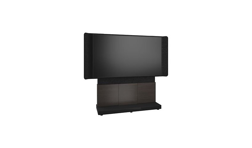 Middle Atlantic Forum Series Free-Standing 66in Singe Display Stand - 3-Bay - For Displays 70-75in - Dark Finish