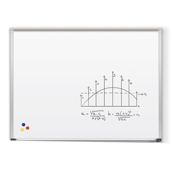 MooreCo Porcelain Steel Whiteboard with Deluxe Aluminum Trim