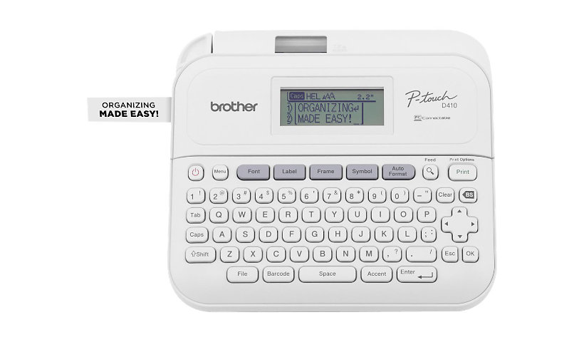 Brother P-Touch PT-D410 - étiqueteuse - Noir et blanc - transfert thermique