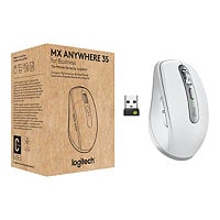 Logitech MX Anywhere 3S for Business - Wireless Mouse, Pale Gray - souris - compact - Bluetooth - gris pâle