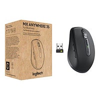 Logitech MX Anywhere 3S for Business - Wireless Mouse, Graphite - souris - compact - Bluetooth - graphite