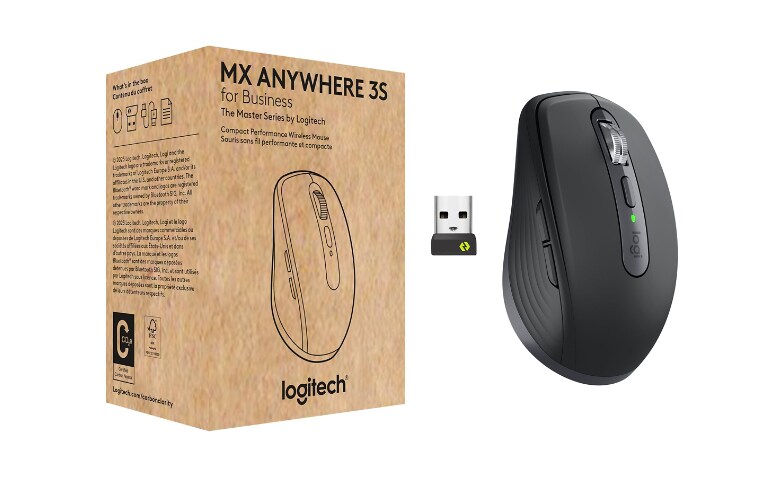 Logitech MX Anywhere 3S for Business - Wireless Mouse, Graphite