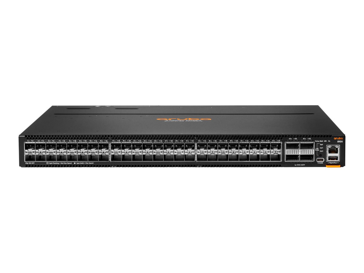HPE Aruba Networking CX 8100 48x10G SFP+ 4x40/100G QSFP28 Switch - commutateur - 48 ports - Géré - Montable sur rack