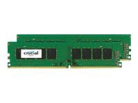 Crucial - DDR4 - kit - 16 Go: 2 x 8 Go - DIMM 288 broches - 2400 MHz / PC4-19200 - mémoire sans tampon
