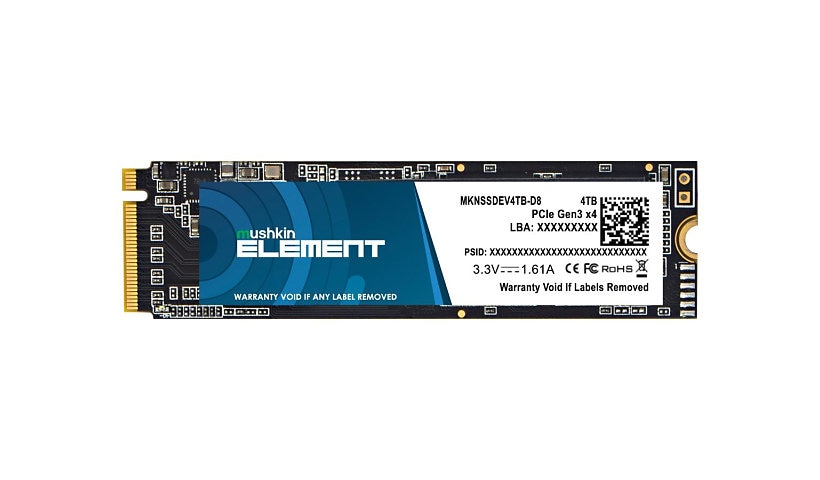 Mushkin ELEMENT - SSD - 4 TB - PCIe 3.0 x4 (NVMe)