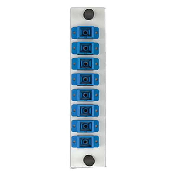 Leviton LGX Plate with 8-Fiber SC Adapters for DP/DPC Series and Splice Enclosure - Blue