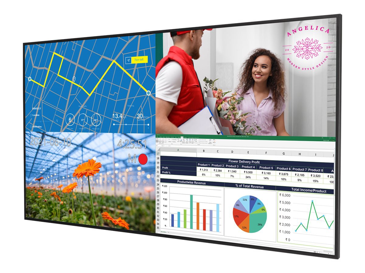 Planar URP98 UltraRes P Series - 98" LED-backlit LCD display - 4K - for digital signage - TAA Compliant