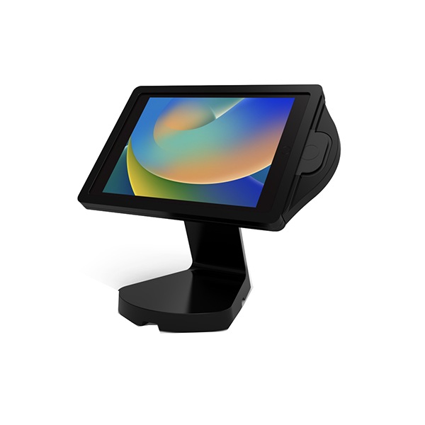 VAULT Pro Case with Stability Flip Base and MagTek iDynamo 5 Bracket for Gen9/8/7 iPad - Black