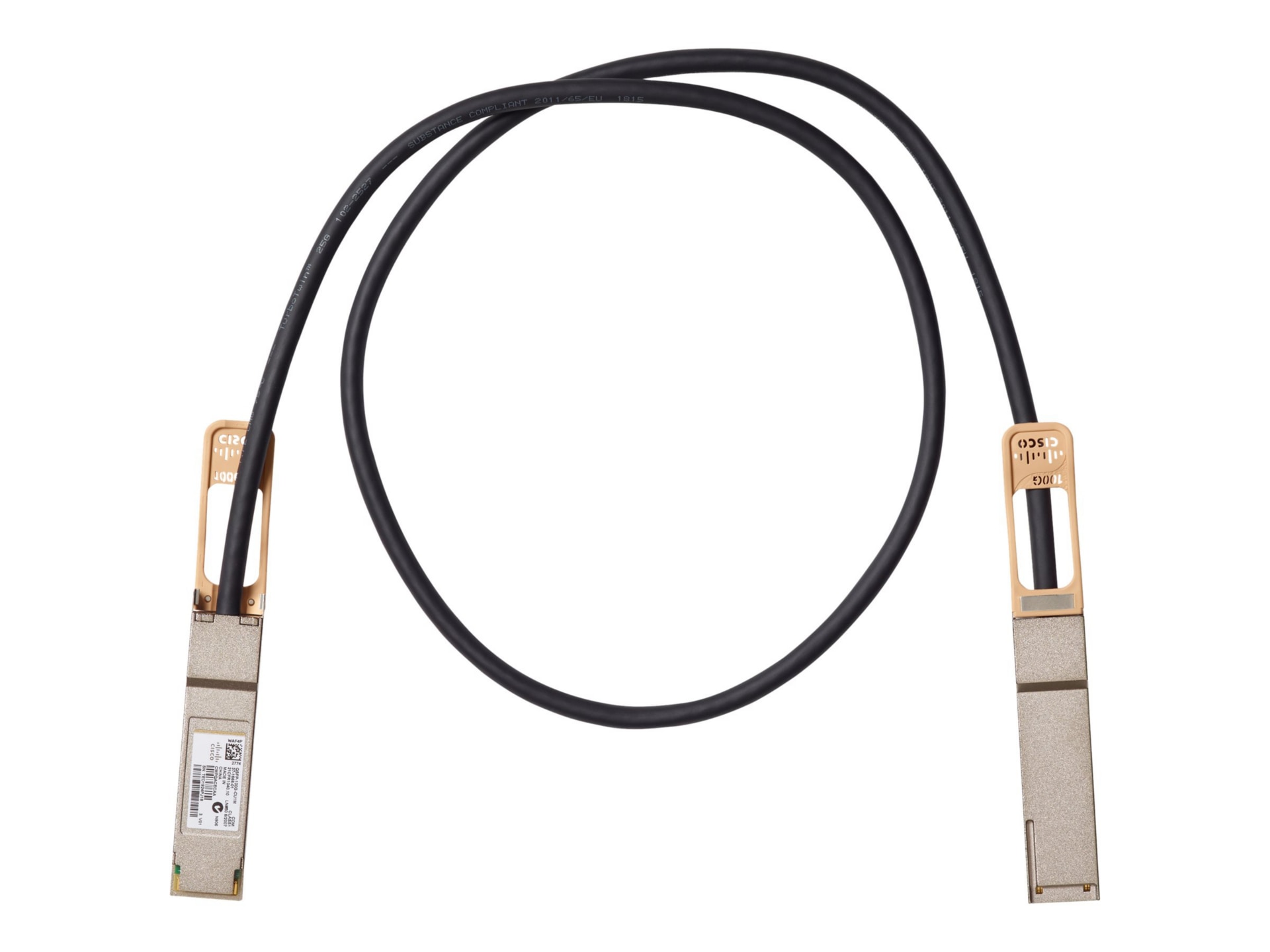Cisco 100GBase-CR4 direct attach cable - 8 ft - brown