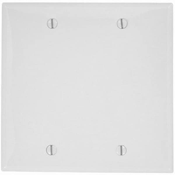 Leviton 2-Gang Blank Wall Plate - White