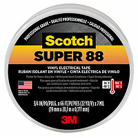 3M Scotch Super 88 3/4"x 66'x0.0085" Electrical Tape - Black