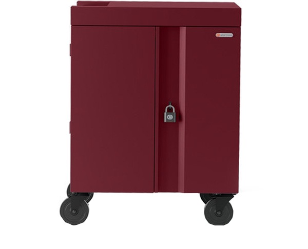 Bretford 32x Pre-Wired USB-C CUBE Cart - Maroon