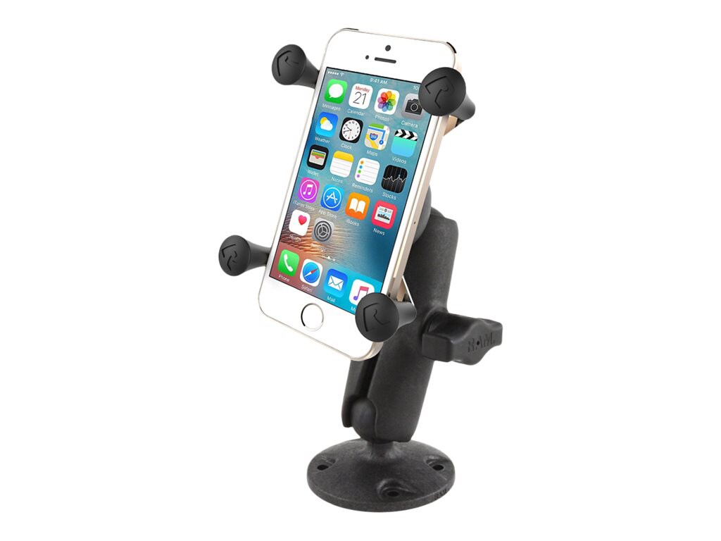 RAM Composite Flat Surface Mount with Universal X-Grip Cell Phone Cradle -