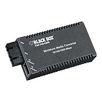 Black Box 10-/100-/1000-Mbps Autosensing Miniature Media Converters - fiber
