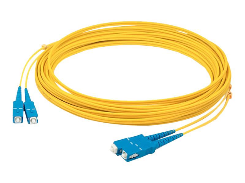 Proline 100m SC to SC Yellow OS2 Duplex OFNR (Riser-Rated) SMF Fiber Patch