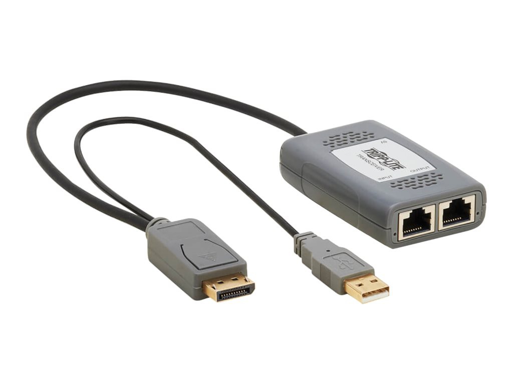 Tripp Lite DisplayPort over Cat6 Pigtail Receiver with Repeater 4K60Hz 230ft