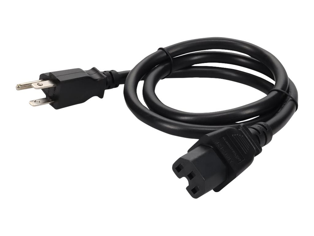 Proline 3ft NEMA 5-15P Male to C15 Female 14AWG 100-250V at 15A Black Power Cable