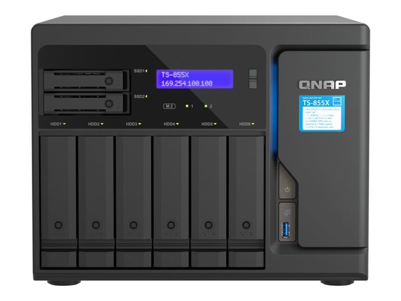 Thumbnail 3 of 6 for QNAP 8-Bay 8GB DDR4 RAM 2.5GbE Network Attached Storage Appliance