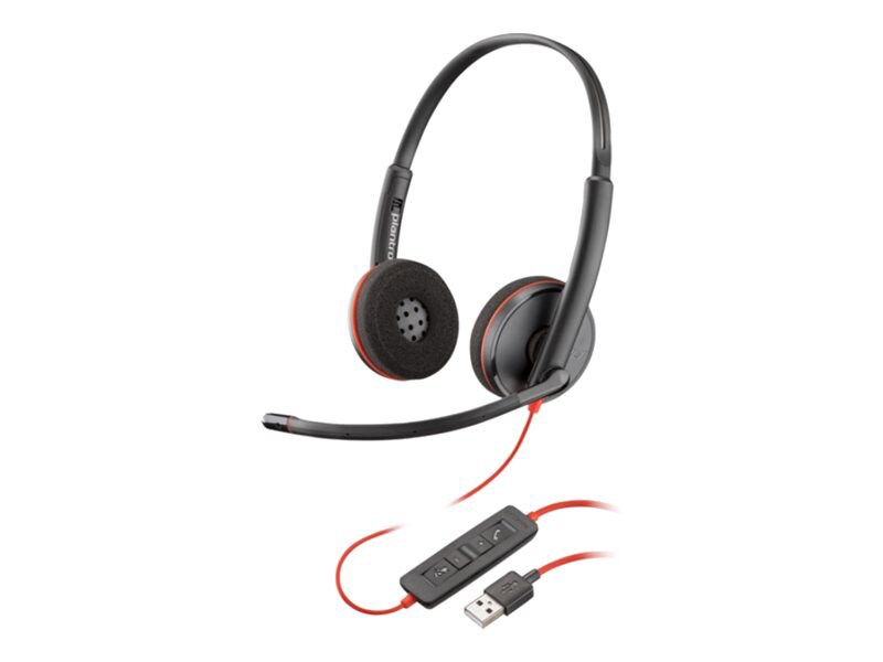 Poly Blackwire 3220 Stereo USB-A Headset (Bulk Qty.50)