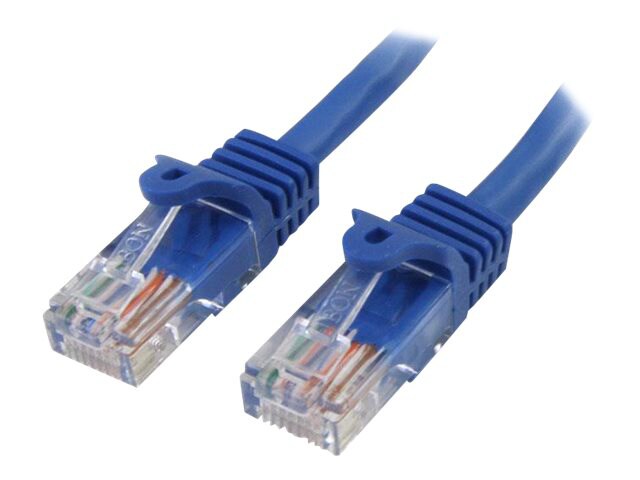 StarTech.com Cat5e Ethernet Cable12 ft - Blue - Patch Cable - Snagless Cat5