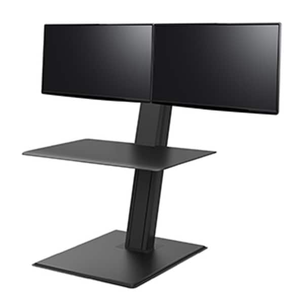 Humanscale Quickstand Eco Stand Desk with Dual Monitor Support - Black