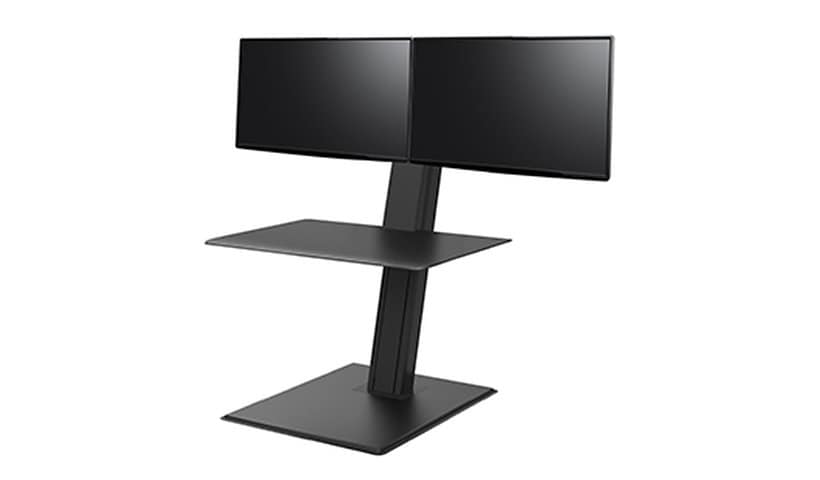 Humanscale Quickstand Eco Stand Desk with Dual Monitor Support - Black