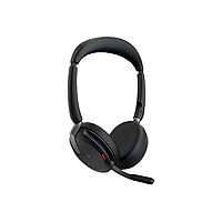 Jabra Evolve2 65 Flex MS Stereo - headset - with wireless charging pad