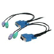 StarTech.com PS/2 Ultra-Thin 3-in-1 KVM Cable keyboard / video / mouse (KVM) cable - 10.5 m