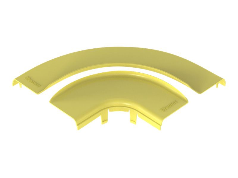 Panduit FiberRunner® Split Cover, Horizontal Right-Angle, 6x4, Yellow