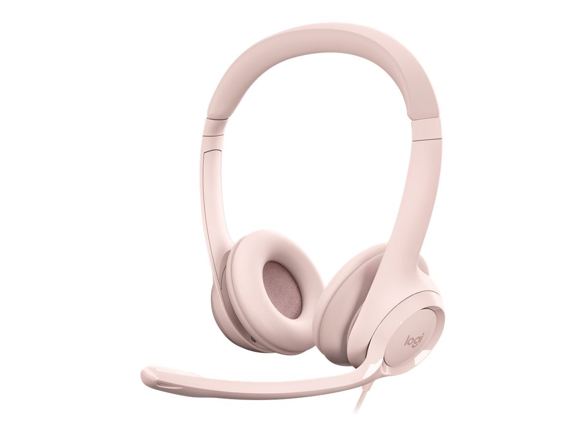Logitech H390 Wired Headset for PC/Laptop, Rose - headset
