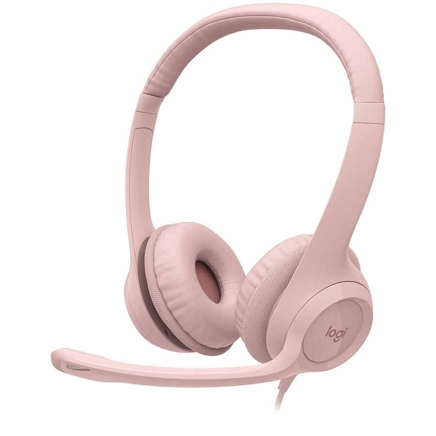 Logitech H390 Wired Headset for PC/Laptop, Rose - headset