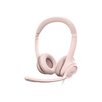 Logitech H390 Wired Headset for PC/Laptop, Rose - headset